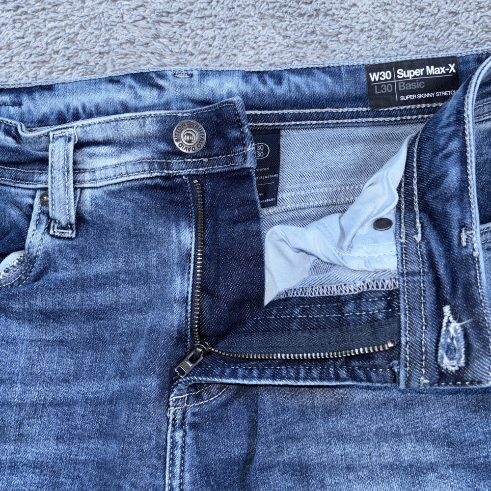 Buffalo David Bitton Super Max-X Basic Super Skinny Jeans, Stretch, Size 30x30 - Picture 2 of 13